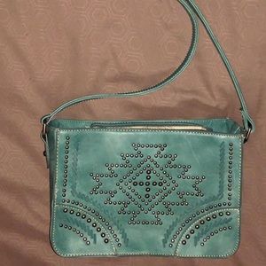 Montana West Western Turquoise Crossbody Handbag